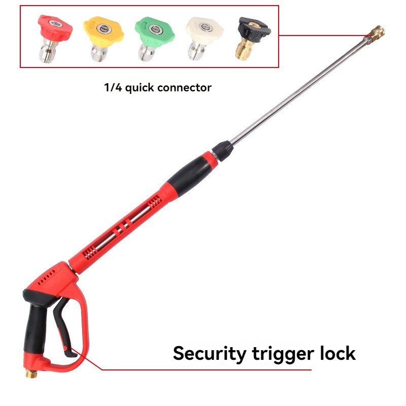 Lingzhen M22 car washer 5000 PSI High Pressure Washer Tool Set with 1/4 Quick Connector Extension Wand 5 Nozzle Tips