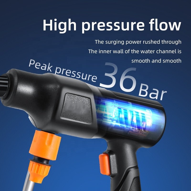 Lithium Battery Cordless Car Washer Long Endurance Car Wash Gun Portable Car Pressure Washer Machine