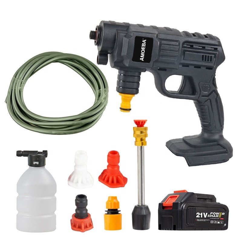 Professional Power Type Lion Battery Cleaner Car Washer Gun Car Wash Water Pressure Pump With Lithium Battery