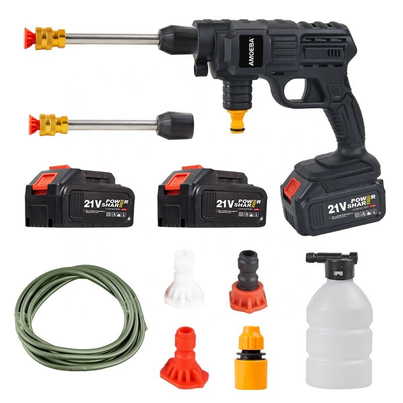 Professional Power Type Lion Battery Cleaner Car Washer Gun Car Wash Water Pressure Pump With Lithium Battery