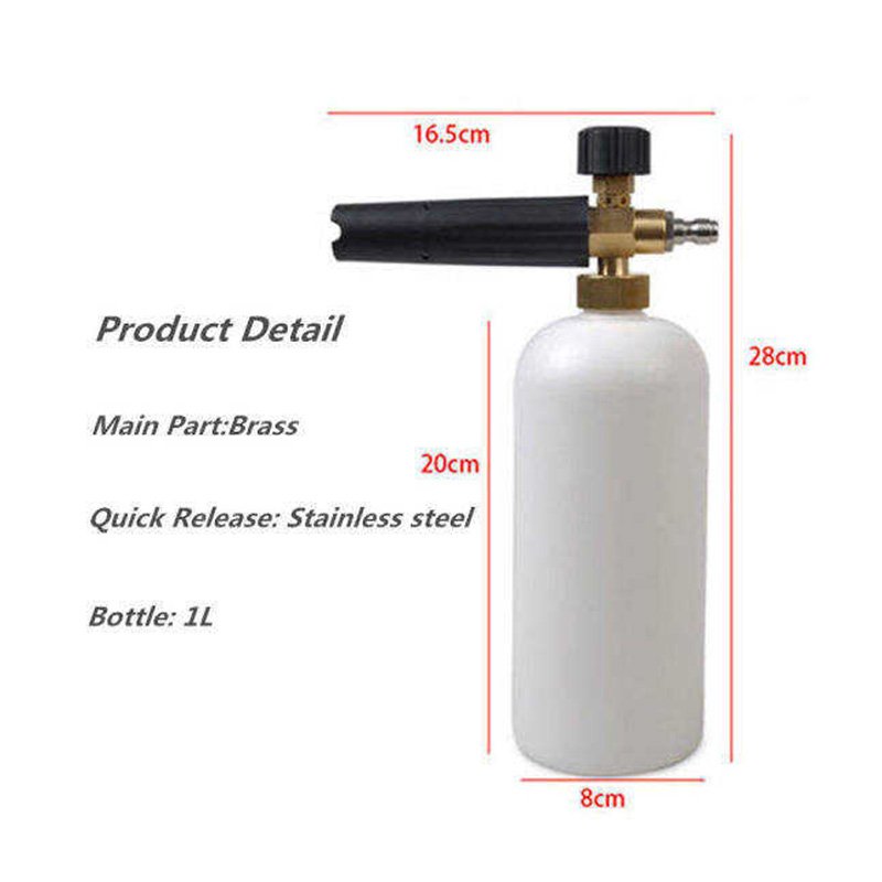 NBT Foam Cannon Car Wash 1/4' Quick Connect High Pressure Car Washing Spray Foam Gun Snow Foam Lance