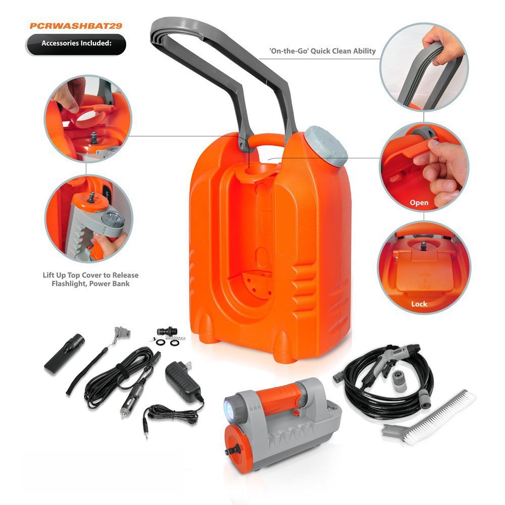 Multifunctional Pressure Washer with 20L Water Tank 12V Car Washing Machine Jet Washer for Air Conditioner Cleaning
