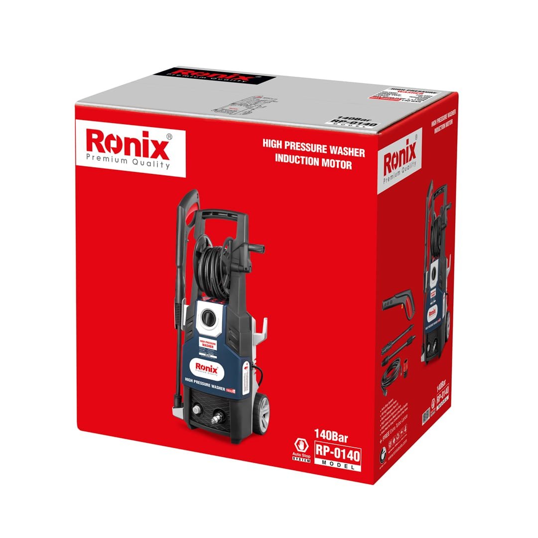 RONIX RP-0140 Professional High-performance 1800W Induction Motor 140Bar High Pressure Car Washer