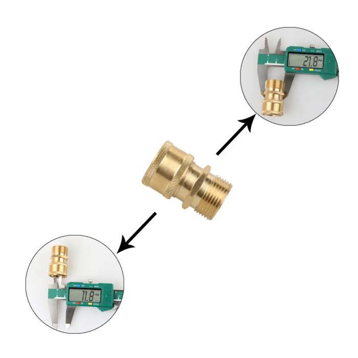 High Pressure Washer Parts Brass M14 M22 Male Female 1/4 Threaded Quick Connector Copper Pipe Fittings
