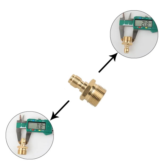 High Pressure Washer Parts Brass M14 M22 Male Female 1/4 Threaded Quick Connector Copper Pipe Fittings