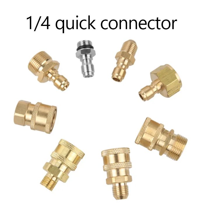 High Pressure Washer Parts Brass M14 M22 Male Female 1/4 Threaded Quick Connector Copper Pipe Fittings