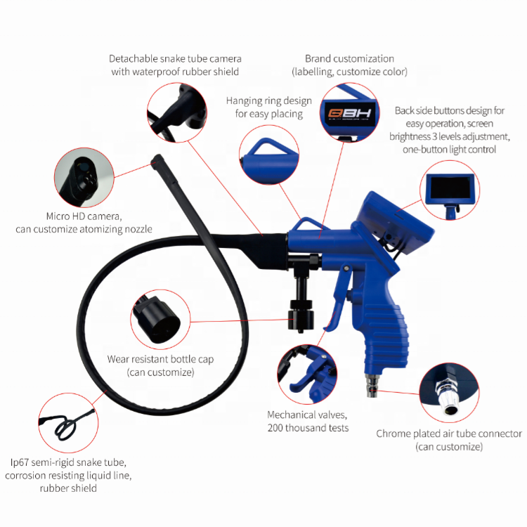 Hot sale auto high pressure washer car ac cleaner machine car evaporator cleaning endoscope car washing and care tool