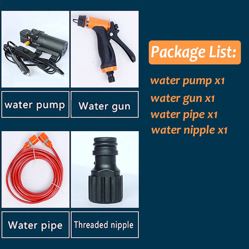 Wholesale 120W Car Washer High-pressure Portable Car Washing Machine 12V Simple Operation Car Wash Foam Gun