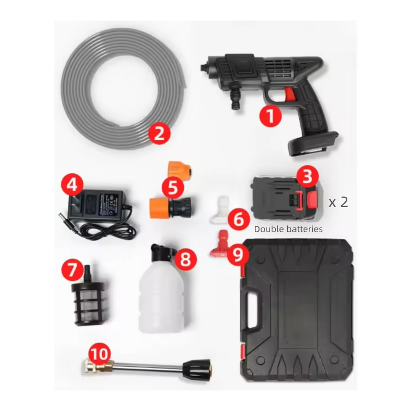 Lithium Battery Cordless Car Washer Wireless Car Wash Gun Portable Car Pressure Washer Machine