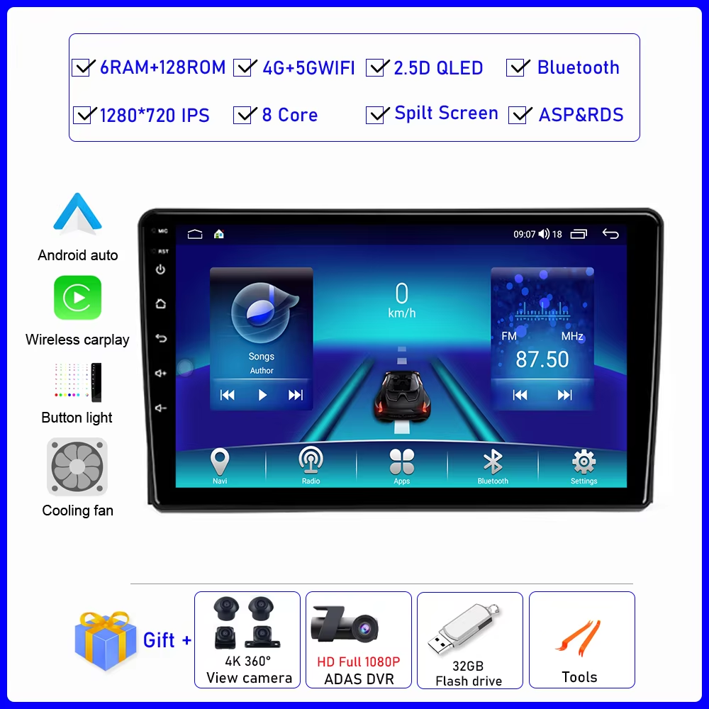 Best selling auto android Car navigation radio for car 2k android car 4G/WiFi Quad core Octa core touch screen radio