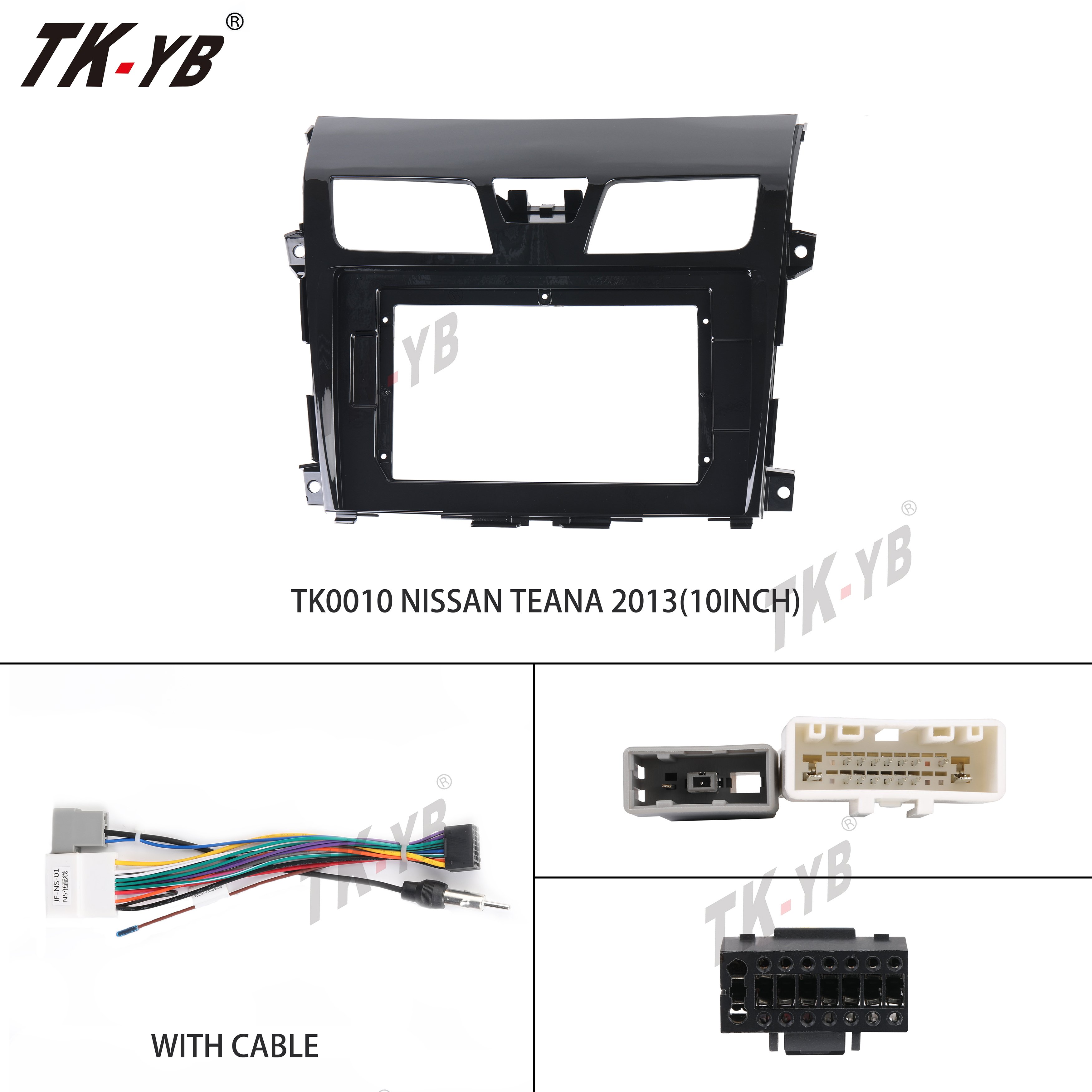 Car Audio Screen Android Radio Universal Wire Fascia Frame Cable Car Screen Frame For NSSAN Screen Panel
