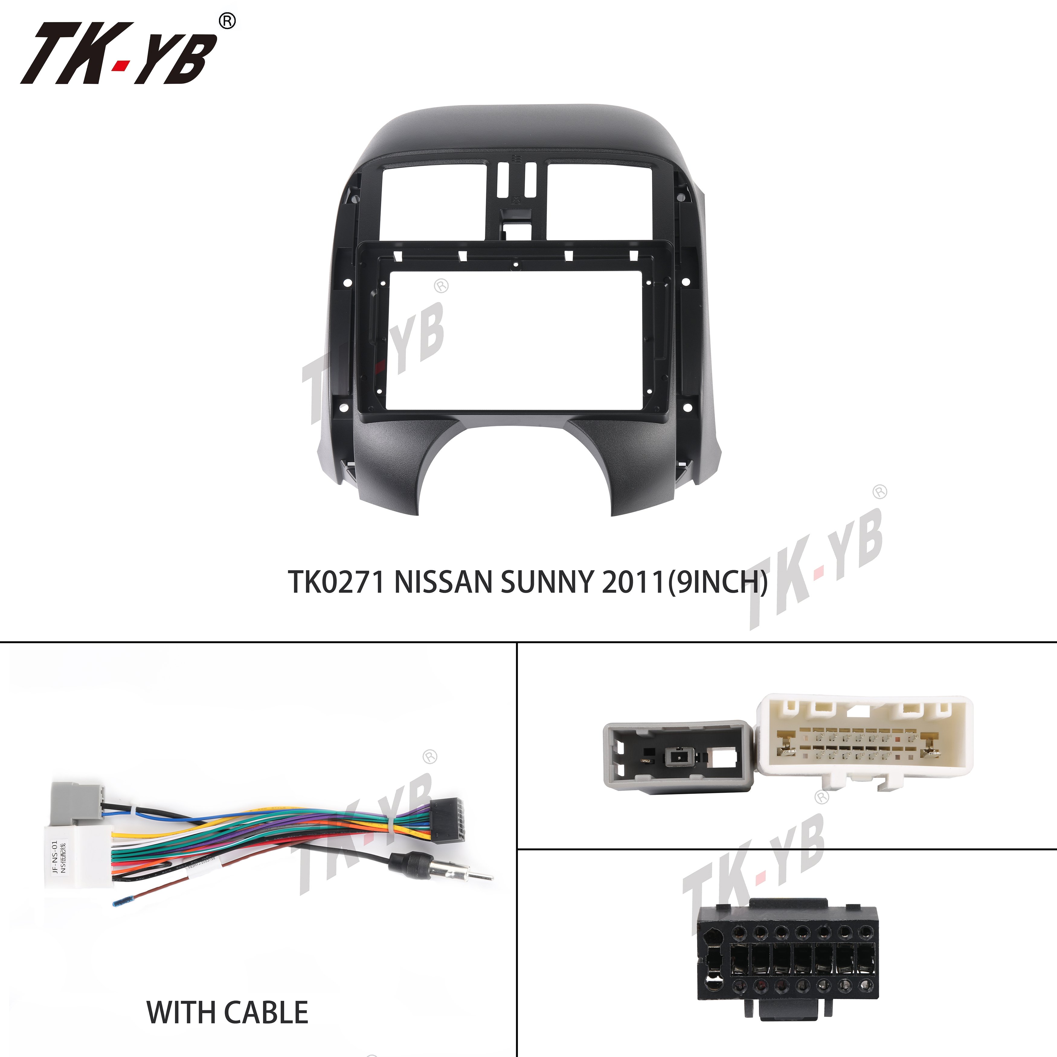 Car Audio Screen Android Radio Universal Wire Fascia Frame Cable Car Screen Frame For NSSAN Screen Panel