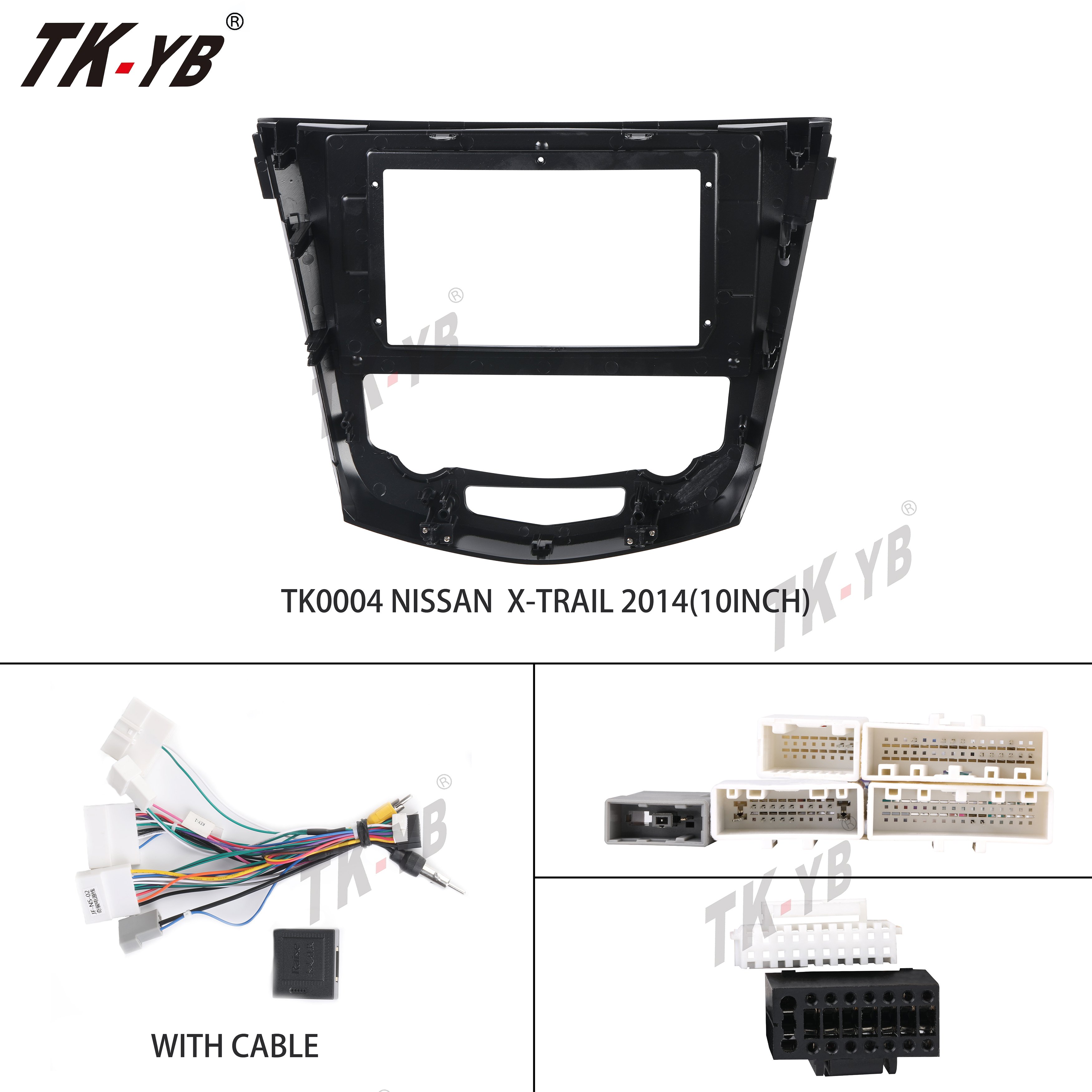 Car Audio Screen Android Radio Universal Wire Fascia Frame Cable Car Screen Frame For NSSAN Screen Panel