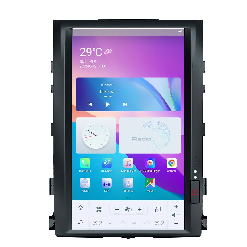 Hot Sales 16 Inch Tesla Vertical Android Touch Screen Indash Car Radio For Toyota Land Cruiser Lc200 Top Configuration