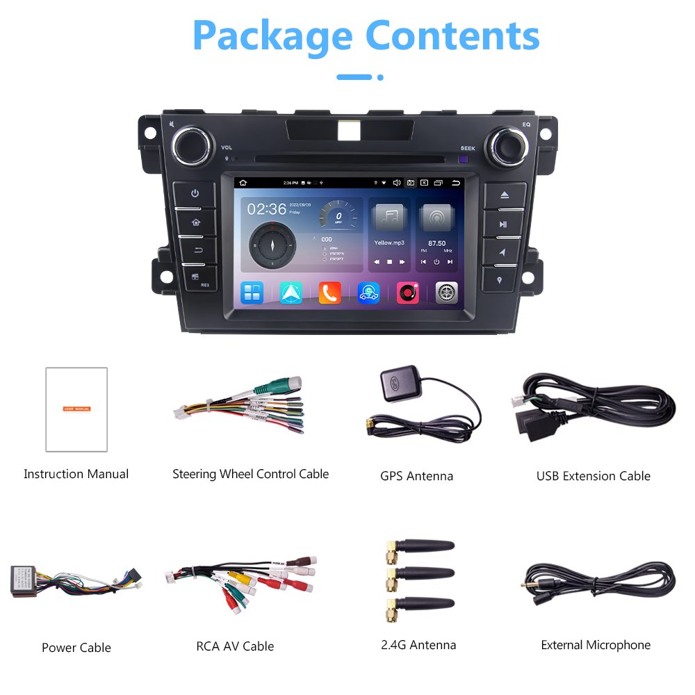 Car Radio Android 12 Multimedia Android Car Radio Car DVD Player Navigation GPS For Mazda CX7 2007