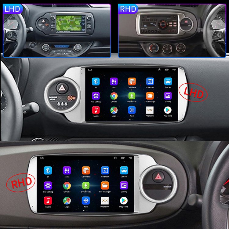 9 Inch Touch Screen Wifi Bluetooth Android Auto Carplay Android Car Radio Multimedia Player For 2012 Toyota Yaris Vitz