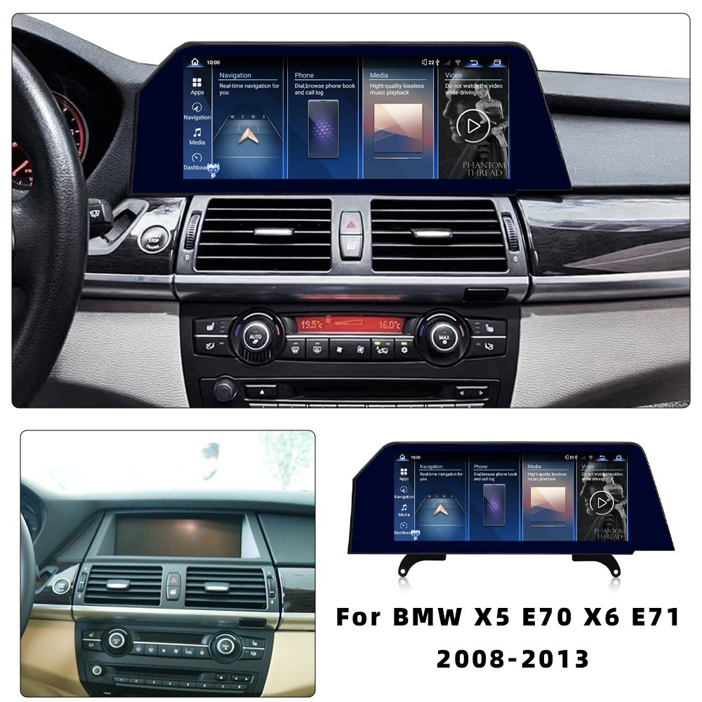 12.3 1920*720 Resolution 4g Wifi Car Dvd Player For Bmw X5 E70 X6 E71 2008-2013 Radio Video Bt Dvr Adas Support Tpms