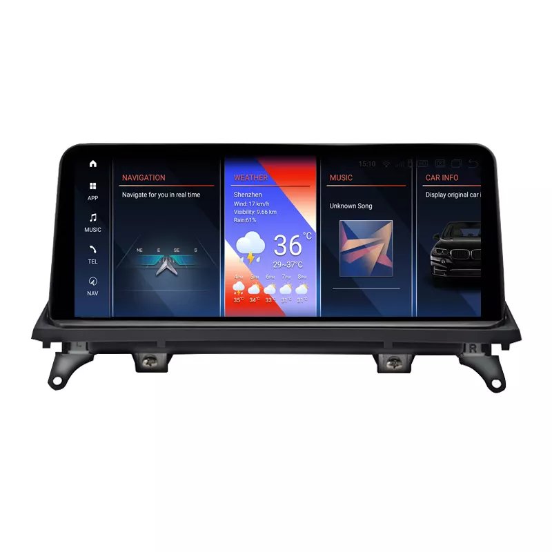 720p 10.25" Android 13 Car Audio GPS Radio for BMW X5 E70 X6 E71 CCC CIC System with Wireless Carplay BT 4G