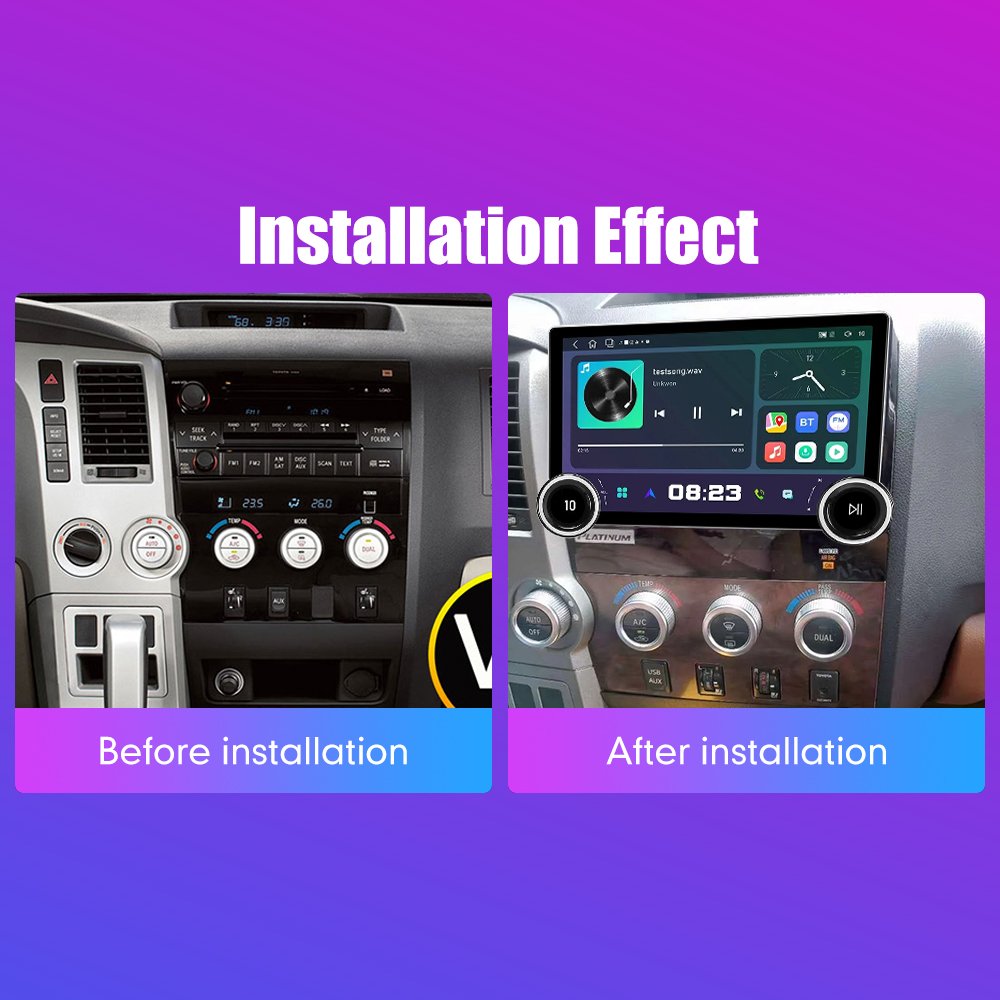 11.8Inch 2Din Android Car Radio For Toyota Sequoia Tundra 2007-13 2K QLED Screen Car Stereo Car DVD Player Carplay Android Auto