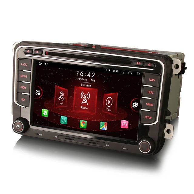 Erisin ES8935V 7" IPS Android 13.0 Car DVD player For VW Amarok Caddy EOS T5 Multivan 4+64GB CarPlay & Auto GPS 4G DAB+ WiFi