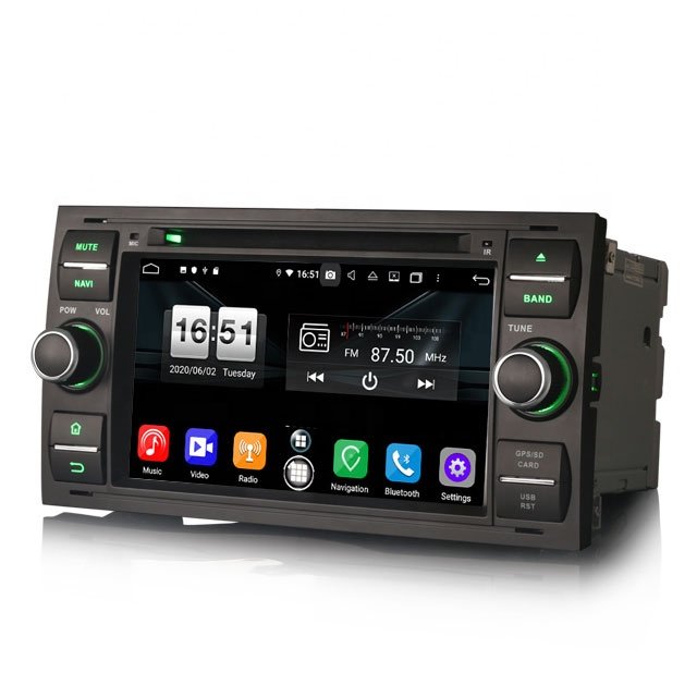 Erisin ES8766FB 7" PX5 64G Android 10.0 Car DVD player navi radio stereo GPS for Ford C/S-Max Galaxy Kuga Focus Transit/Mondeo