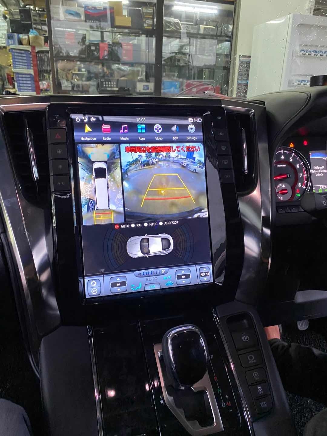 12.1'' Tesla style android Car Dvd Player carplay Navigation bluetooth carplay android For Toyota Alphard 30 Vellfire 2015-2019