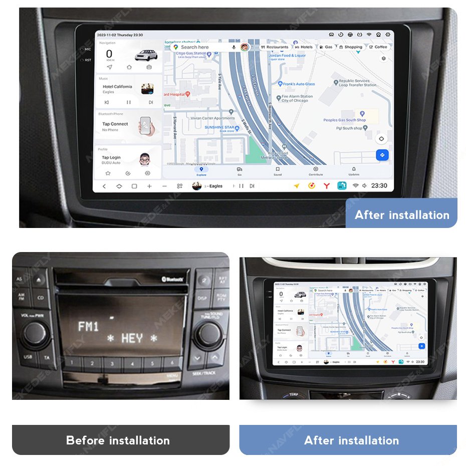MEKEDE DUDU7 car-play auto 2k screen car gps 8core 12+512 For Suzuki Swift 2011-2015 360 camera Android car radio