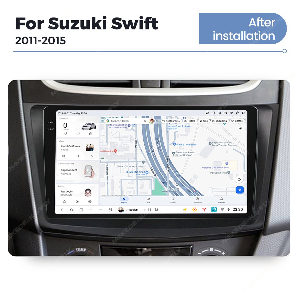 MEKEDE DUDU7 car-play auto 2k screen car gps 8core 12+512 For Suzuki Swift 2011-2015 360 camera Android car radio