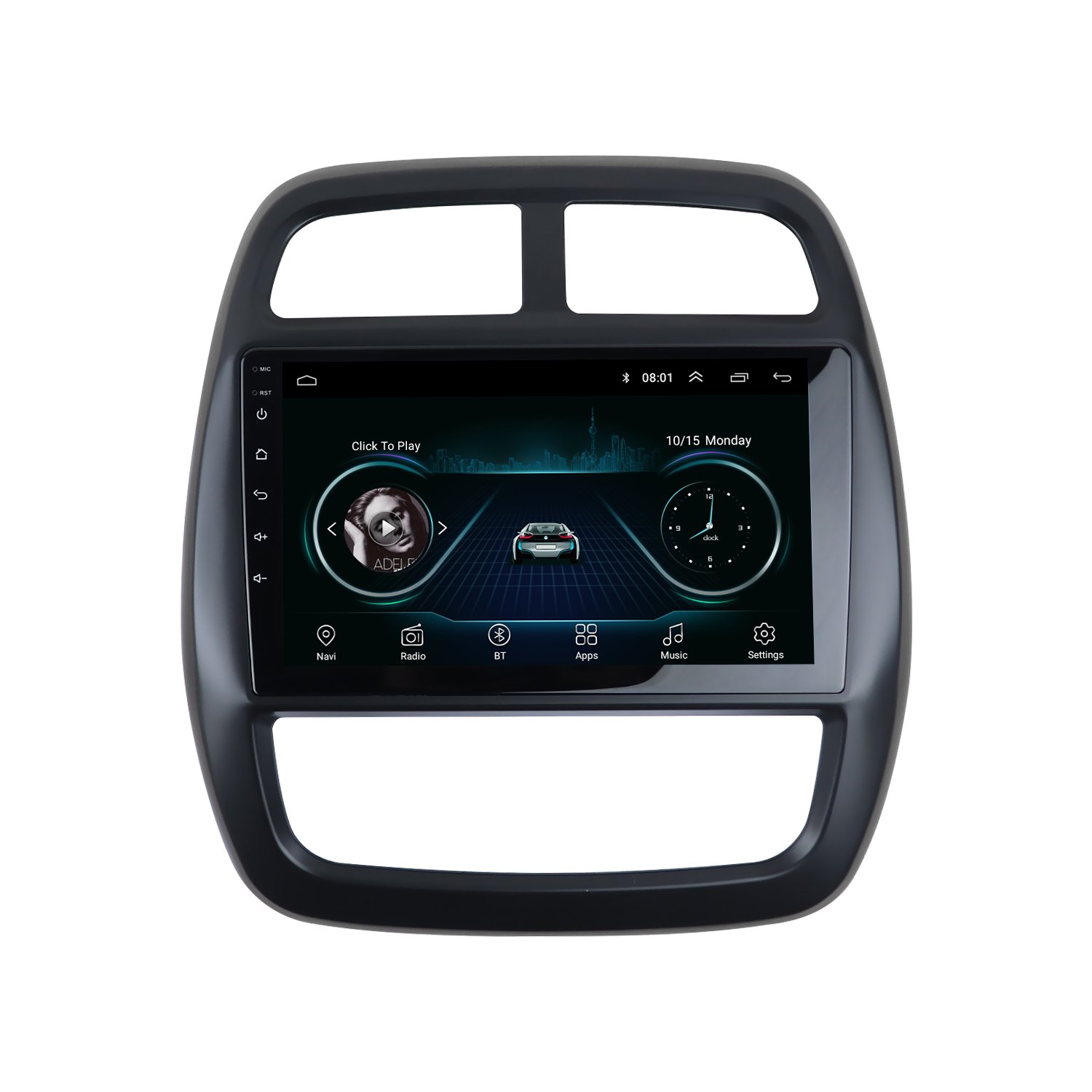 for Radio Fascia Frame RENAULT KWID 2017+ Stereo GPS DVD Player Install Panel Surround Trim Face Plate Dash Mount kit Bezel