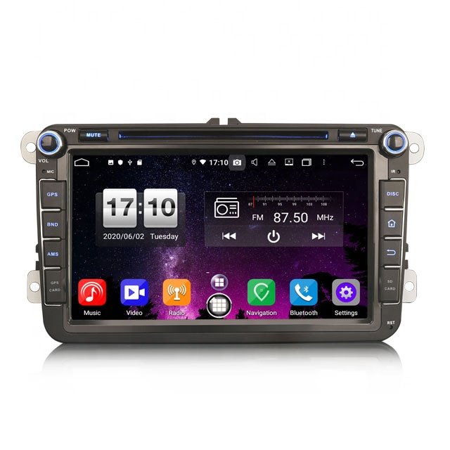 Erisin ES8715V Android Auto 8 core stereo CarPlay DAB GPS 8INCH Autoradio DVD Multimedia for VW Seat Skoda