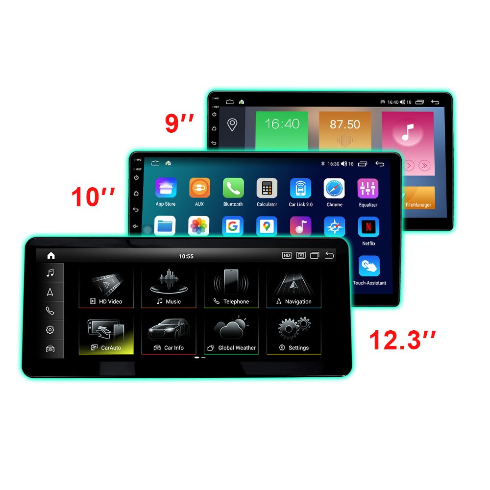 Factory Supply 9 10 12.3 Inch 2 Din Android Wholesale Touch Screen Auto Electronic Video car Multimedia Factory car player