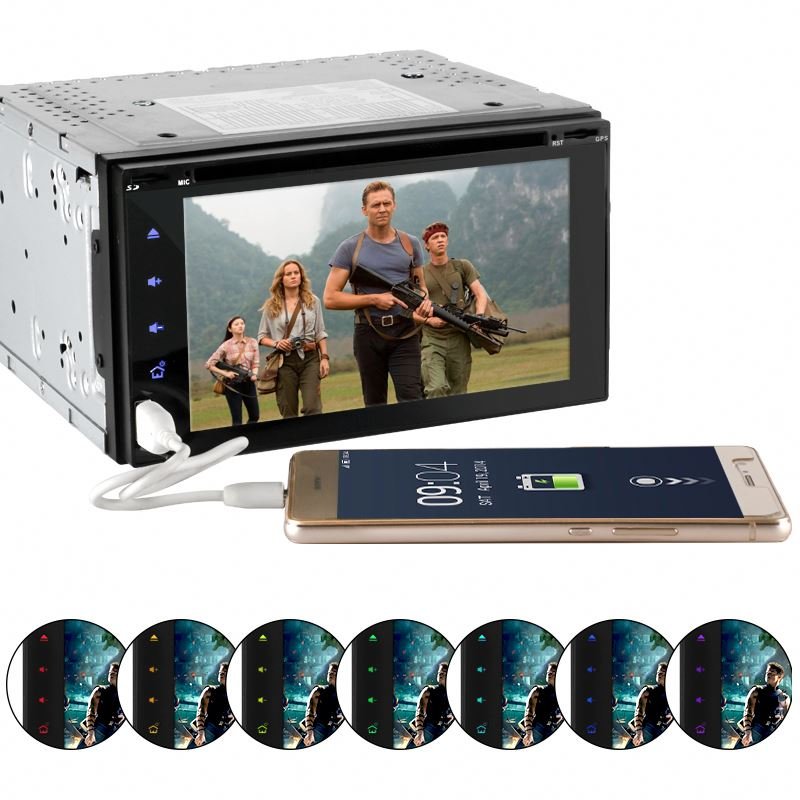 Hot sell 6.2 inch 2 DIN Universal Car DVD Player Car Audio