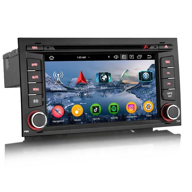 Erisin ES6732S 7" Octa-Core Android 13.0 Car Multimedia CarPlay for Seat Leon GPS Navi BT5.0 Car Dvd Player