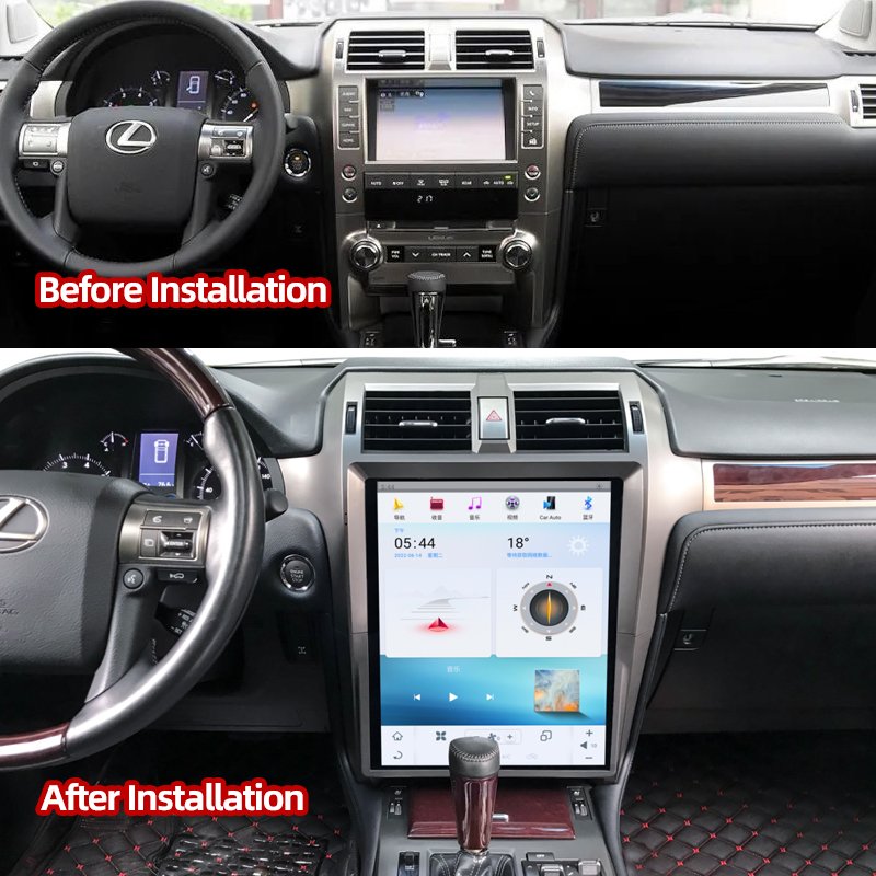 4G+64G 15-inch dvd car radio stereo android touch screen multimedia player carplay gps navigation For LEXUS GX400 GX460 2010-202