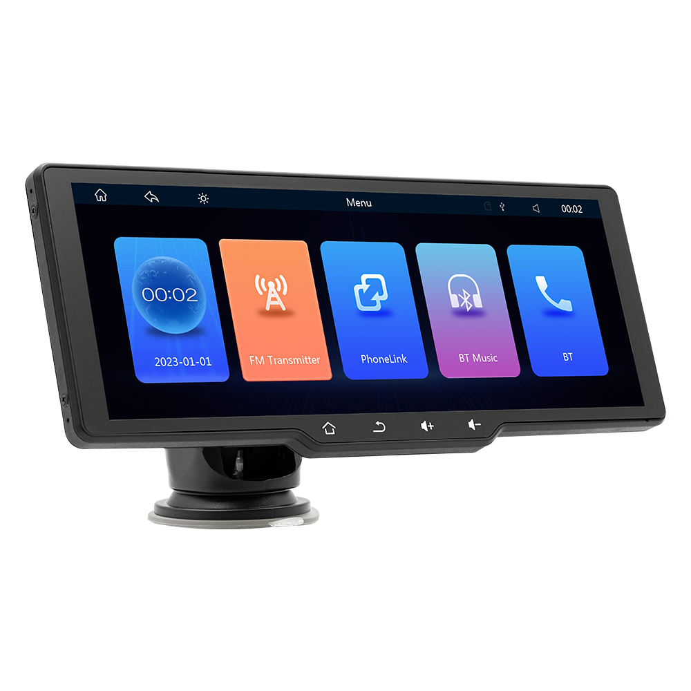 BQCC 10.26" IPS Screen Wireless Carplay& Android Auto Portable Carscreen Monitor Radio FM Display Car Stereo Movie Media B5314