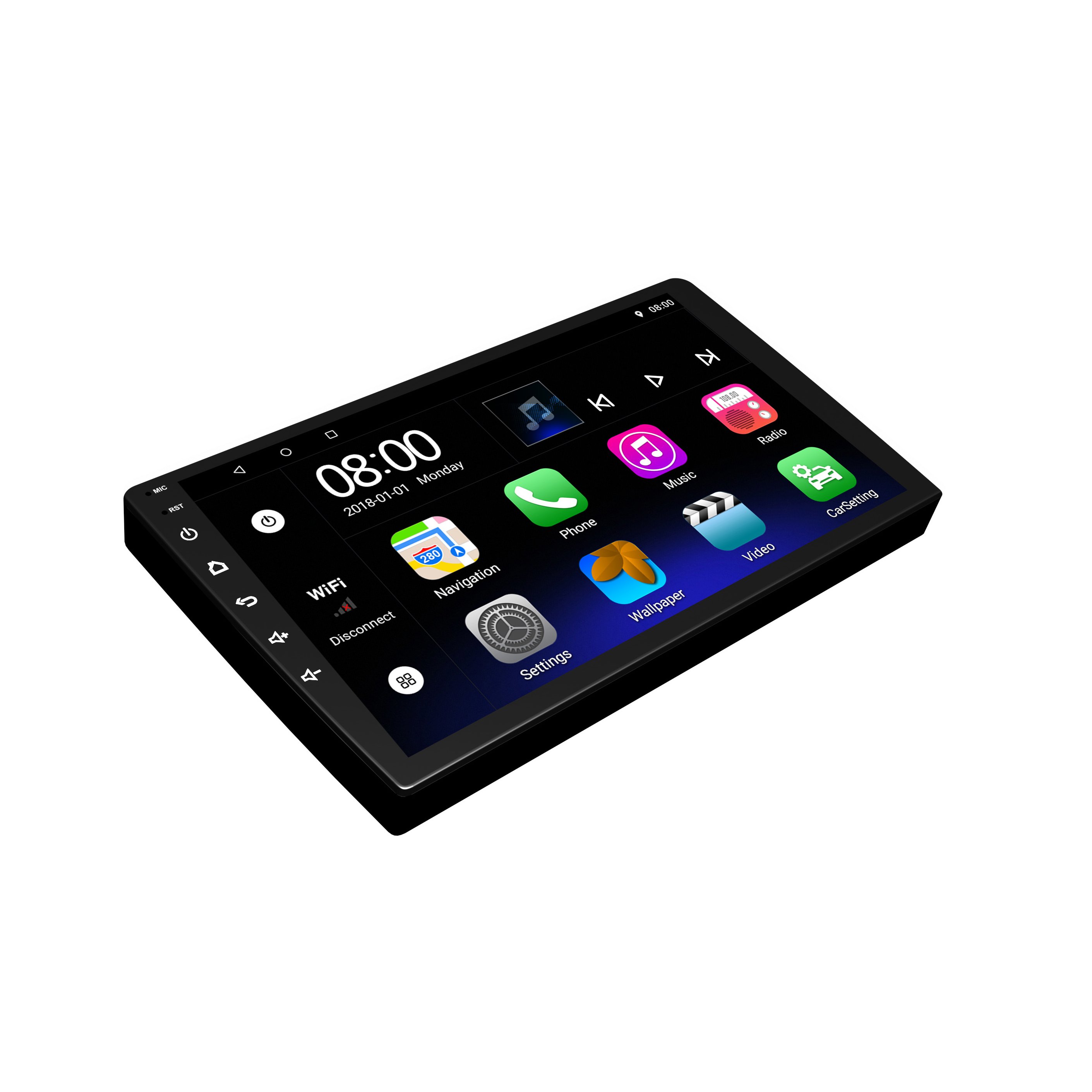 Universal 7 Inch 2 Din Touch Screen GPS Navigation Android Car DVD Player Android 10 Auto Electronics Car Mp3 Player