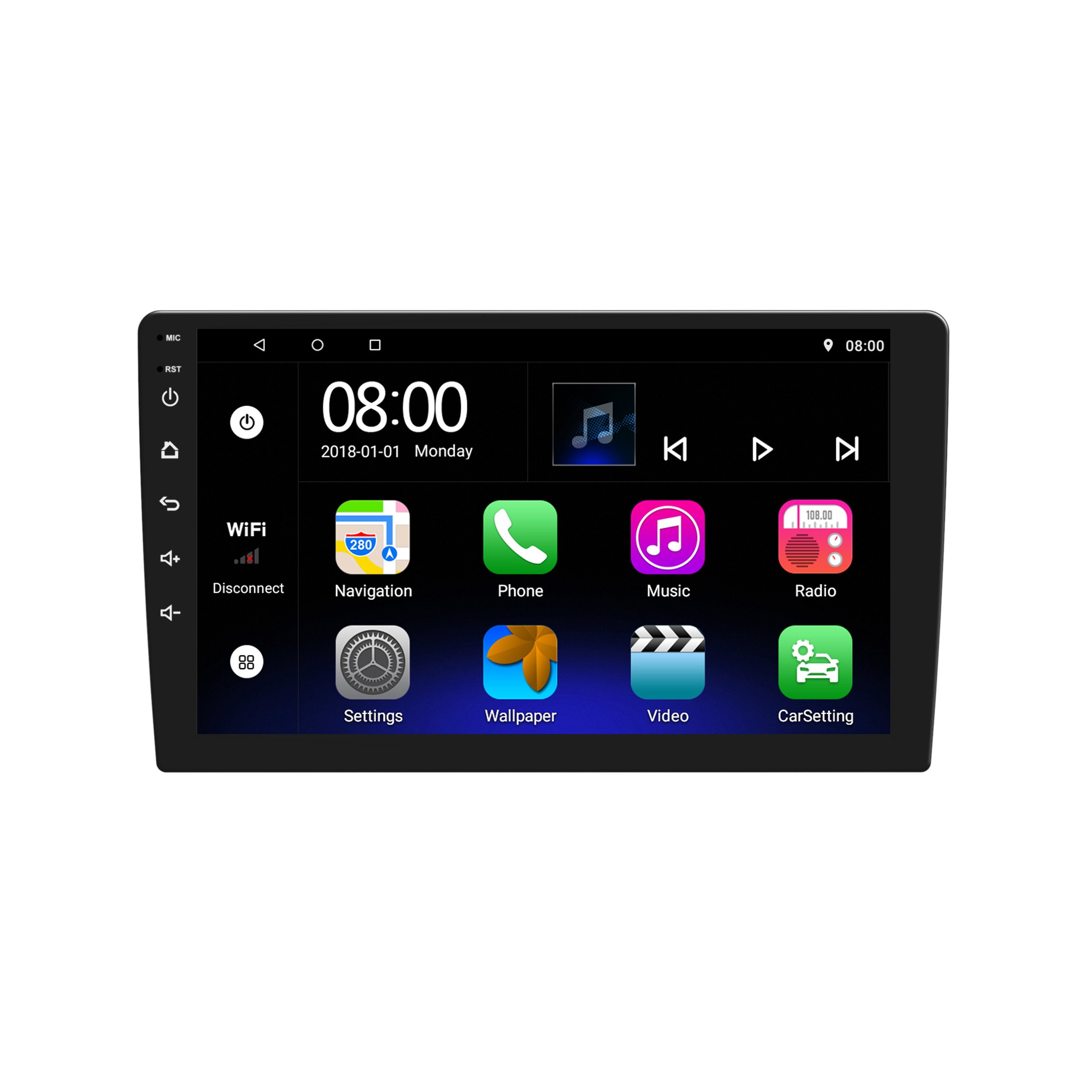 Universal 7 Inch 2 Din Touch Screen GPS Navigation Android Car DVD Player Android 10 Auto Electronics Car Mp3 Player