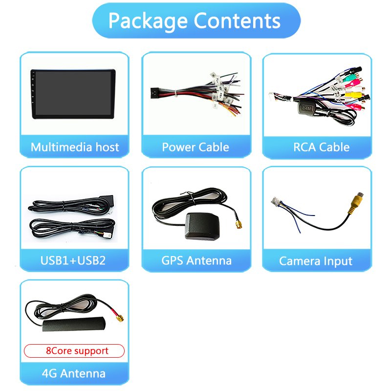 Universal 10.1Inch Car Stereo Android 13 IPS Touch Screen 4+32g Bt Multimedia Car Radio Android 13.0 Car play android auto QLED