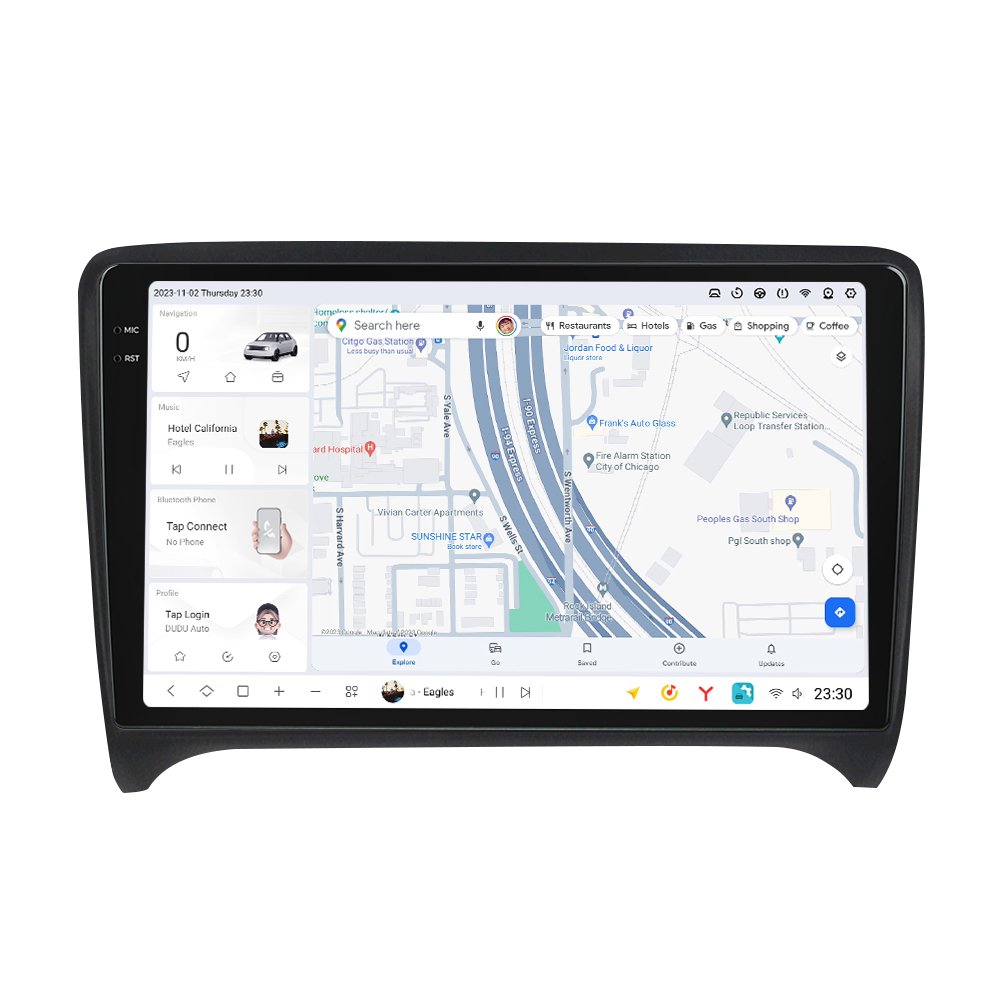 DUDU7 UIS7870 Android 13 Car Radio DVD Player 12G+512G 2000*1200 Navigation GPS For Audi TT MK2 8J 2006 - 2012