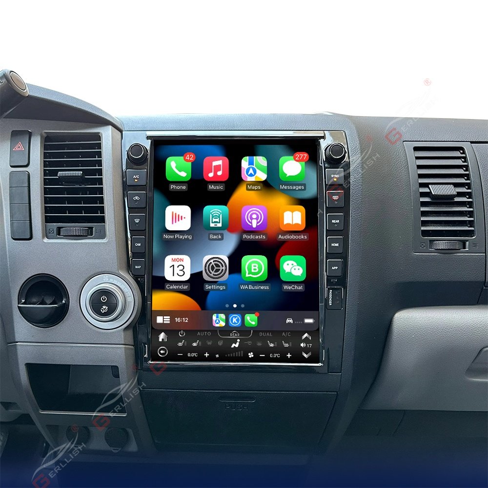 13" Vertical screen tesla style android car radio stereo dvd player for toyota tundra/ Sequoia 2007-2011 gps navigation
