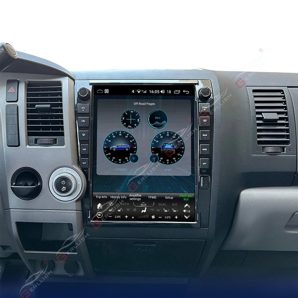 13" Vertical screen tesla style android car radio stereo dvd player for toyota tundra/ Sequoia 2007-2011 gps navigation