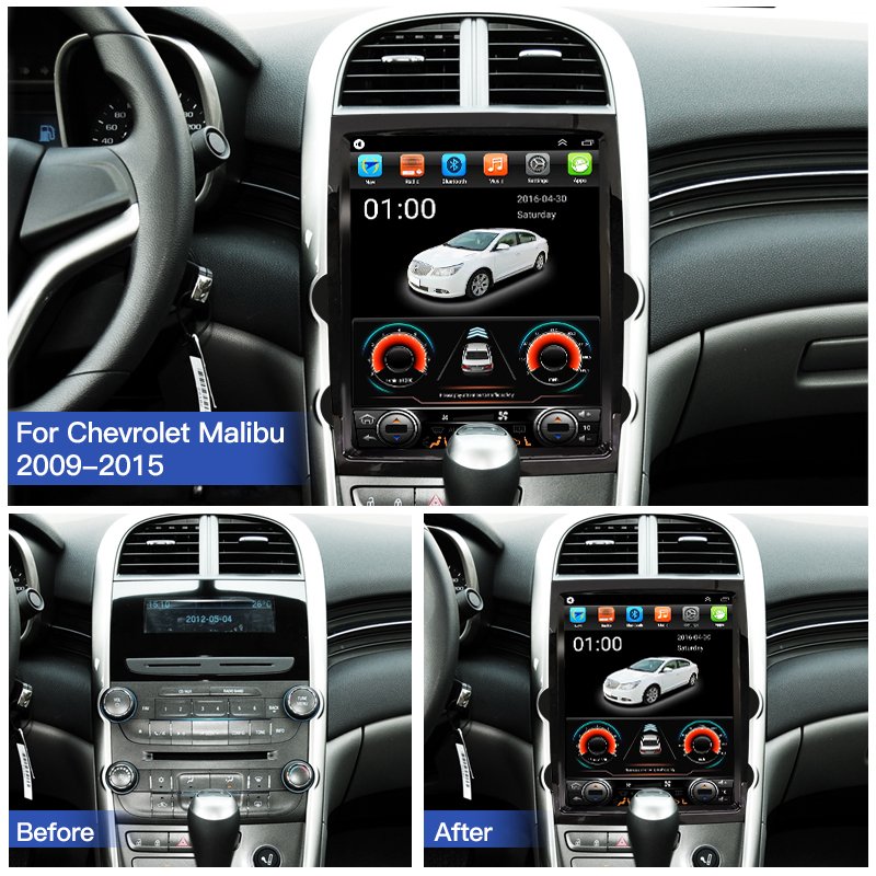 8 Core Android 13 Car DVD BT Player GPS Stereo For Chevrolet MALIBU 2009-2015 Tesla Style Screen Radio Multimedia Video 4G Wifi