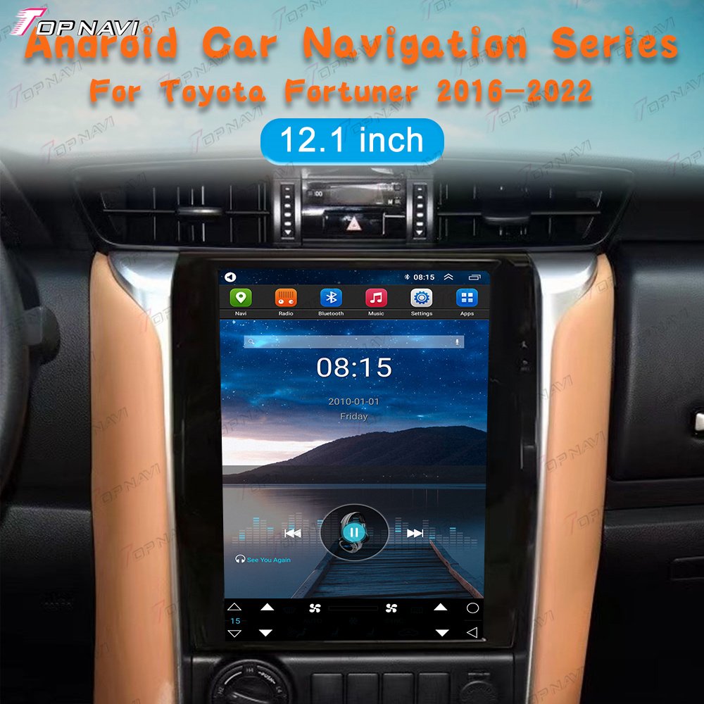 12.1 Inch Touch Screen Car DVD Player Android Auto Compatible Auto Radio for Toyota Fortuner 2016-2022 IPS Screen Dashboard
