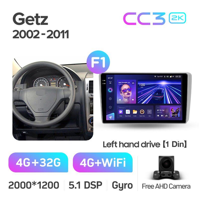 TEYES CC3 2K Car DVD Player For Hyundai Getz 1 2002 - 2011 F1 One Din 9 Inch Auto Electronics Car Radio DVD Player