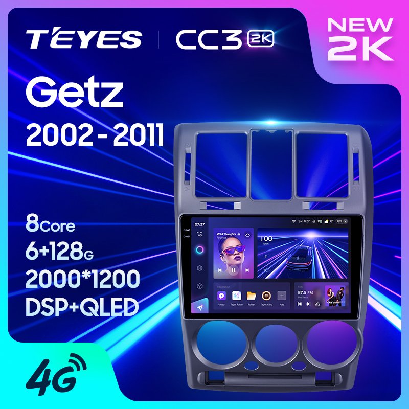 TEYES CC3 2K Car DVD Player For Hyundai Getz 1 2002 - 2011 F1 One Din 9 Inch Auto Electronics Car Radio DVD Player