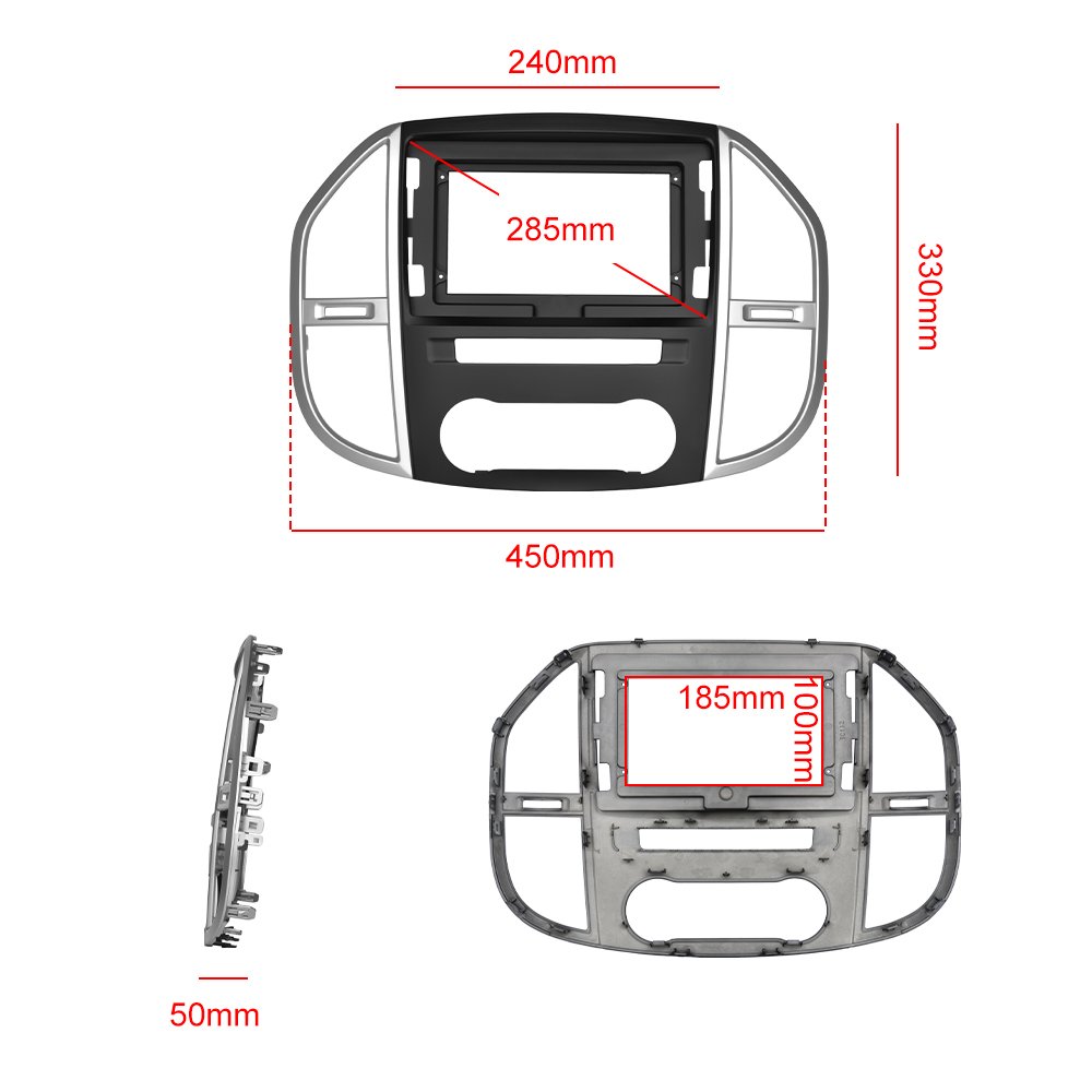 Podofo 10" Android Car Stereo For Mercedes-Benz Vito 2016 Car Radio Autoradio Carplay Android Auto GPS Wifi Hifi RDS