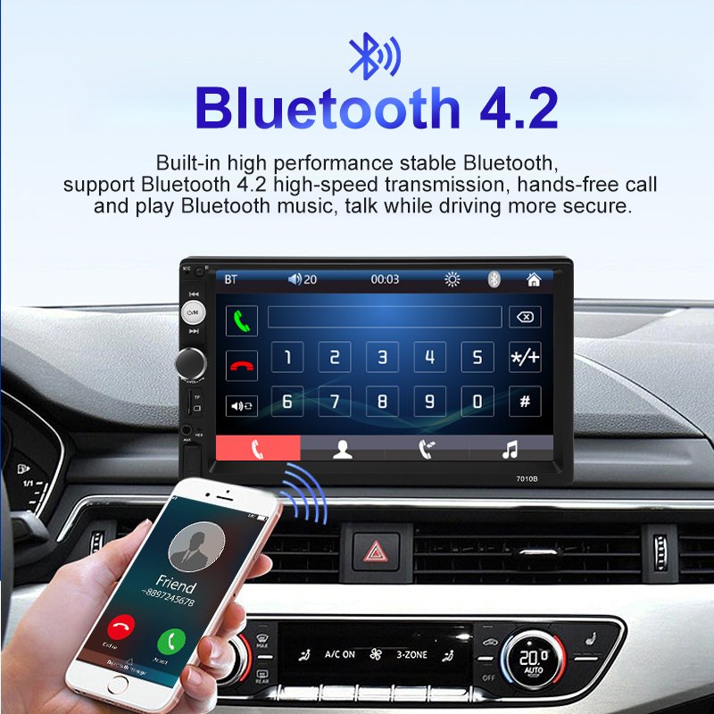 Factory price Car Stereo Car Mp5 Player 2 Din 7" Touch Screen Bt Usb Fm Aux 7010b 7018b 7023 With Rear View Camera