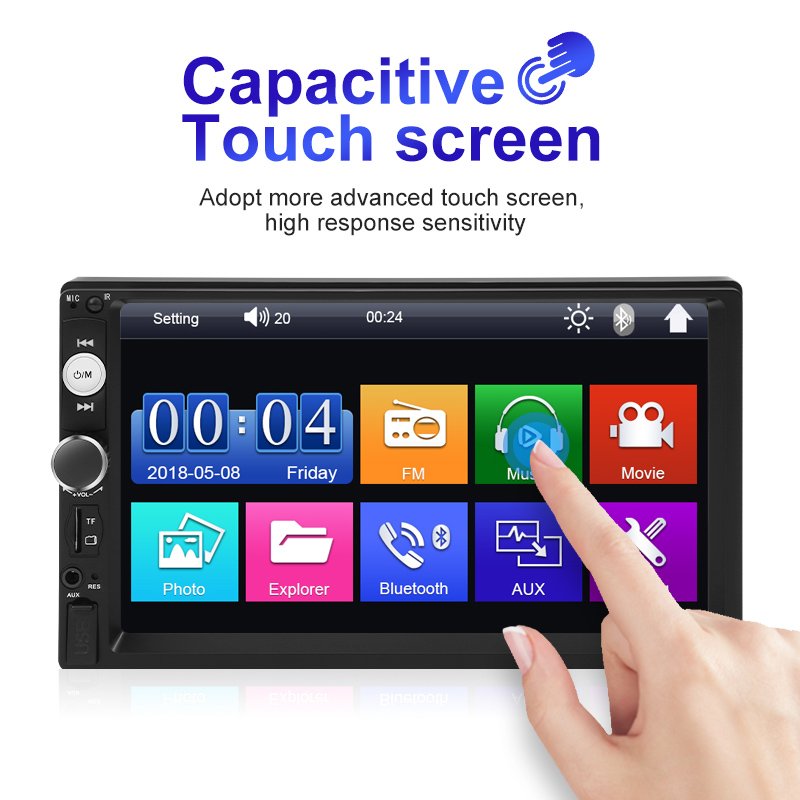Factory price Car Stereo Car Mp5 Player 2 Din 7" Touch Screen Bt Usb Fm Aux 7010b 7018b 7023 With Rear View Camera