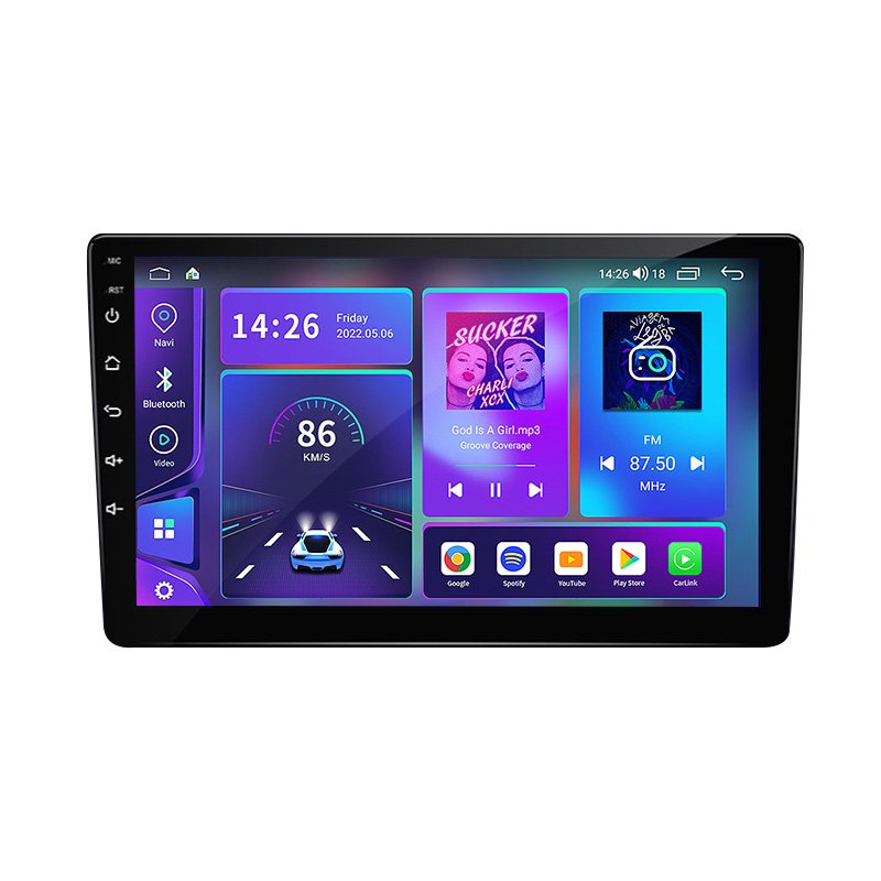 Ihuella 2din Android 4core Head Unit 9/10inch Universal Carplay Video autoradio Stereo 4G AM FM RDS IPS car dvd player
