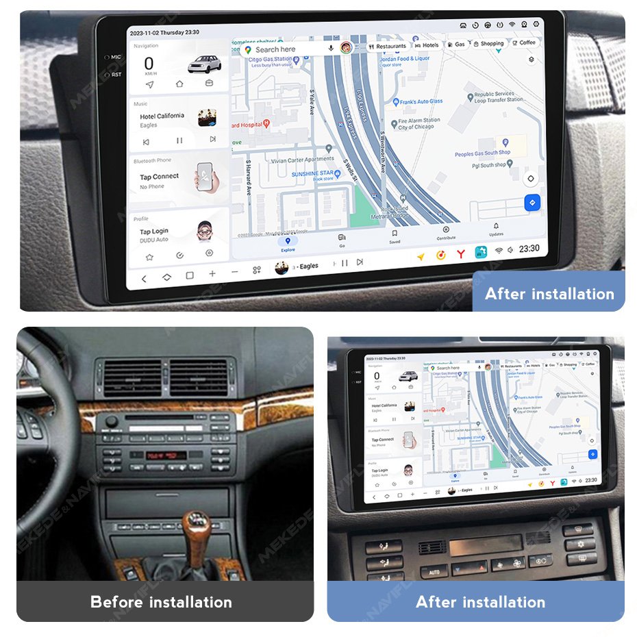 DUDUAUTO Autoradio Car Radio Intelligent System Player Audio Stereo Head Unit For BMW E46 Coupe M3 Rover 316i 318i 1998 - 2006
